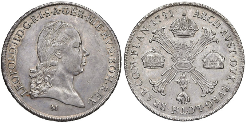 MILANO Leopoldo II (1790-1792) Crocione 1791 - MIR 464/1 AG (g 29,52) RR Minimi ...