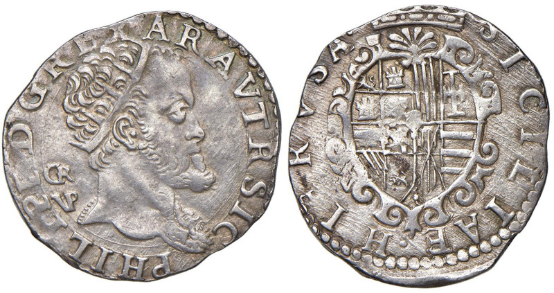 NAPOLI Filippo II (1554-1598) Tarì GR/VP - Magliocca 54 AG (g 5,95) RR

Status...