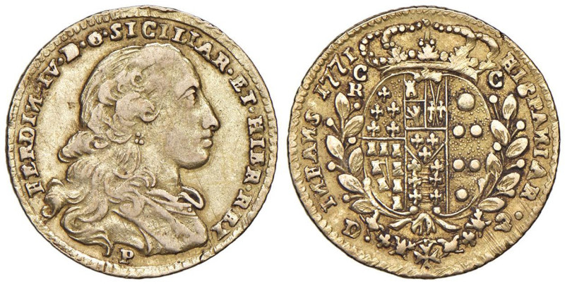 NAPOLI Ferdinando IV (1759-1799) 2 Ducati 1771 - Nomsima 406 AU (g 2,90) RR

S...