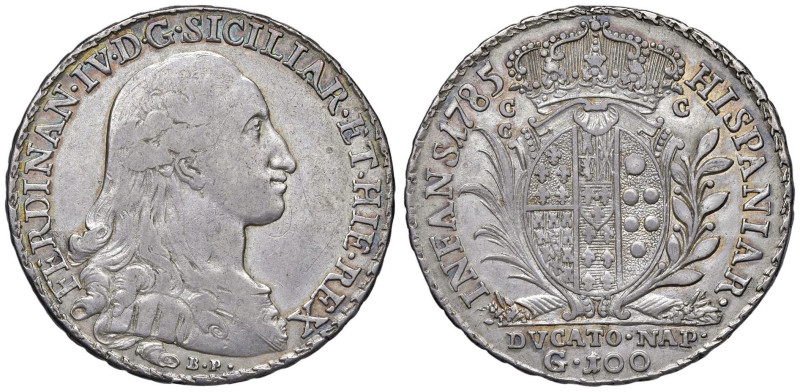 NAPOLI Ferdinando IV (1759-1799) Ducato 1785 sigla B P - Nomisma 472 AG (g 22,48...