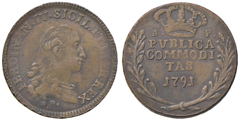 NAPOLI Ferdinando IV (1759-1816) Pubblica 1791 - Nomisma 543 306 CU (g 9,10) Gra...