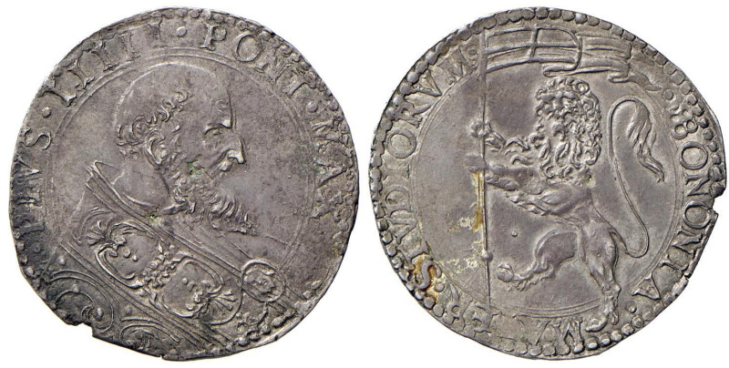 Pio V (1566-1572) Bologna - Bianco - Munt. 49 AG (g 4,95) Piccola screpolatura s...