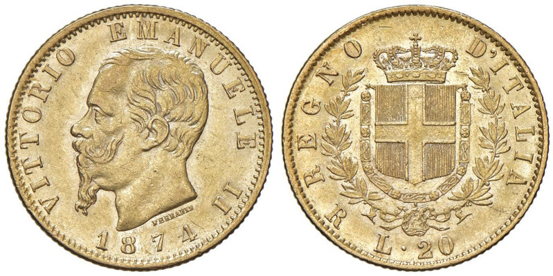 Vittorio Emanuele II (1861-1878) 20 Lire 1874 R - Nomisma 864 AU R

Status: BB...