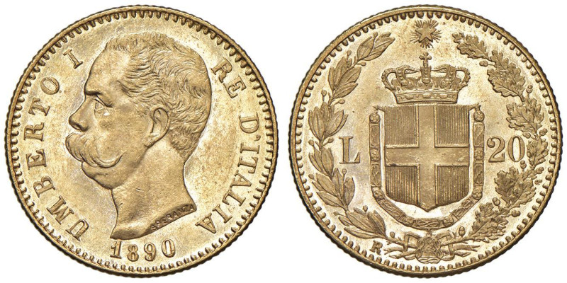 Umberto I (1878-1900) 20 Lire 1890 - Nomisma 988 AU

Status: FDC