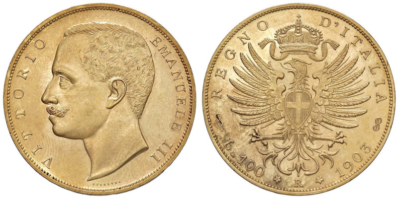 Vittorio Emanuele III (1900-1946) 100 Lire 1903 - Nomisma 1045 AU RR

Status: ...