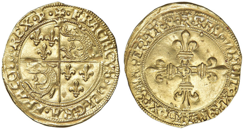 FRANCIA Francesco I (1515-1547) Ecu d'or du Dauphiné - Fr. 354 AU (g 3,40) R cor...