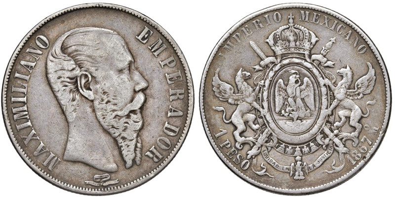 MESSICO Massimiliano (1863-1867) Peso 1867 Mo - KM 388 AG (g 26,54)

Status: q...