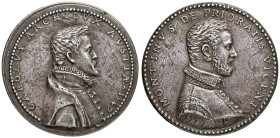 Carlo II Francesco d'Austria (1540-1590) Montino Priorato (XVI sec.) Medaglia antica ibrida da fusione; Montino il Vicentino 1559 e Carlo II arciduca ...