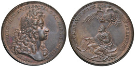 Carlo VI d'Asburgo (1707-1734) Medaglia coniata a Palermo 1720 Omaggio del Senato di Palermo a nomina del III re di Sicilia e Gerusalemme - Opus: Anto...