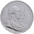 Ferdinando IV di Borbone (1759-1799) Gesso uniface senza data (XVIII-XIX secolo) Busti di Ferdinando IV e Maria Carolina arciduchessa d'Austria - Senz...