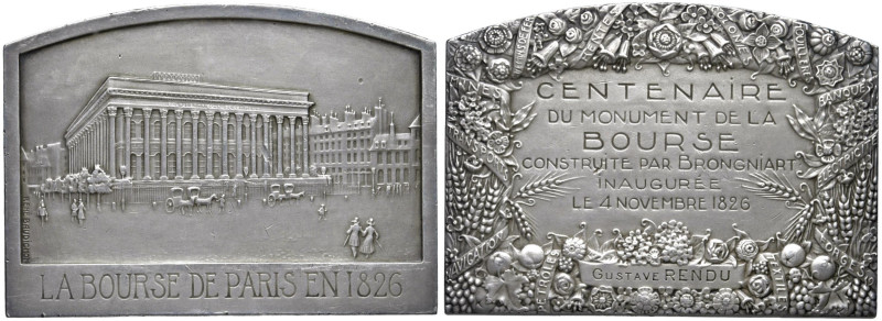 FRANCIA. Placchetta artistica stile Liberty Art Decò coniata 1926 Centenario del...