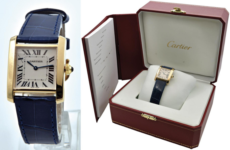 CARTIER. Tank Française -Medium Size- Referenza 1821. Numero di serie MG24XXXX. ...