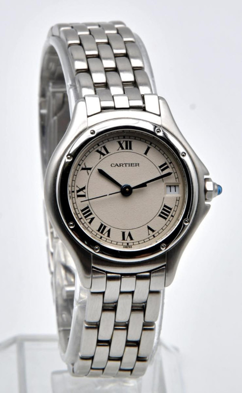 CARTIER. Cougar Referenza 987906. Numero di serie 003XXX. Movimento al quarzo. C...