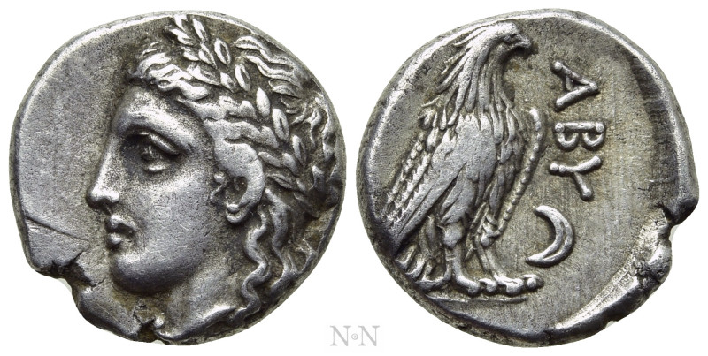 TROAS. Abydos. Hemidrachm (Circa 350-325 BC). 

Obv: Laureate head of Apollo l...