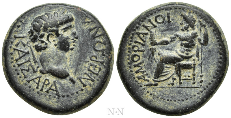 PHRYGIA. Amorium. Nero (54-68). Ae. 

Obv: ΝΕΡΩΝΑ ΚΑΙΣΑΡΑ. 
Laureate head rig...