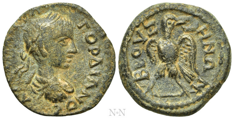 PHRYGIA. Bruzus. Gordian III (238-244). Ae. 

Obv: ΑΥΤ Κ Μ ΑΝΤΩ ΓΟΡΔΙΑΝΟϹ. 
L...