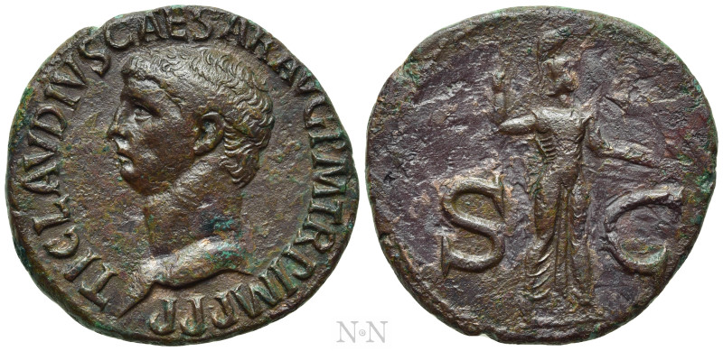 CLAUDIUS (41-54). As. Rome. 

Obv: TI CLAVDIVS CAESAR AVG P M TR P IMP P P. 
...