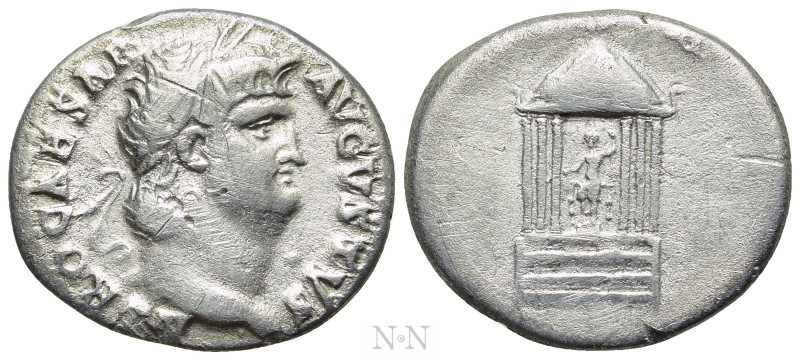 NERO (54-68). Denarius. Rome. 

Obv: NERO CAESAR AVGVSTVS. 
Laureate head rig...