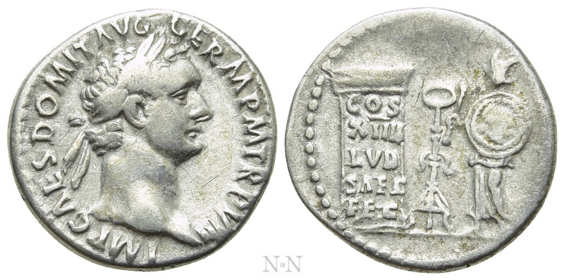 DOMITIAN (81-96). Denarius. Rome. Saecular Games issue.

Obv: IMP CAES DOMIT A...