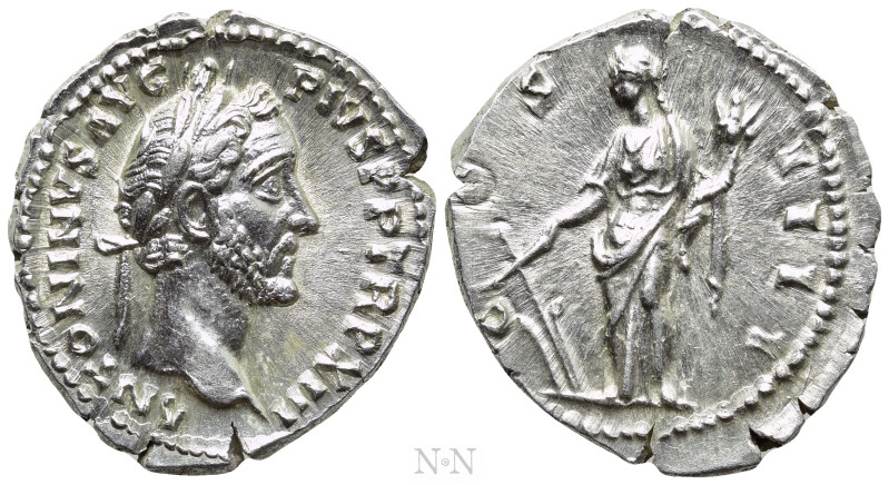 ANTONINUS PIUS (138-161). Denarius. Rome. 

Obv: ANTONINVS AVG PIVS P P TR P X...