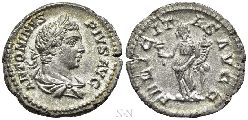 CARACALLA (198-217). Denarius. Rome. 

Obv: ANTONINVS PIVS AVG. 
Laureate and...