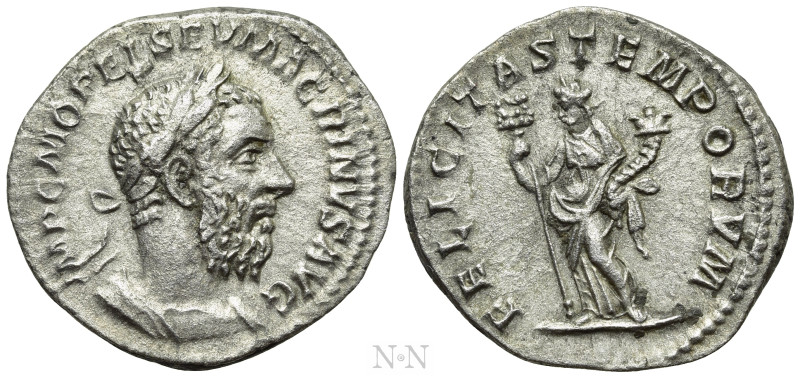 MACRINUS (217-218). Denarius. Rome. 

Obv: IMP C M OPEL SEV MACRINVS AVG. 
La...