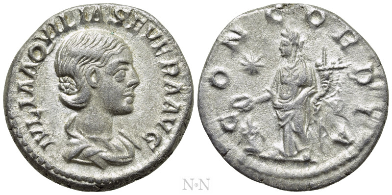 AQUILIA SEVERA (Augusta, 220-221 & 221-222). Denarius. Rome. 

Obv: IVLIA AQVI...