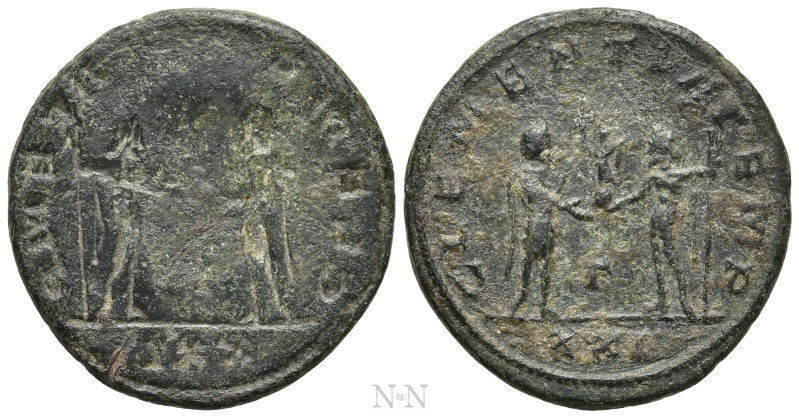 UNCERTAIN EMPEROR. Antoninianus. Reverse brockage. 

Obv: Incuse and obverse o...