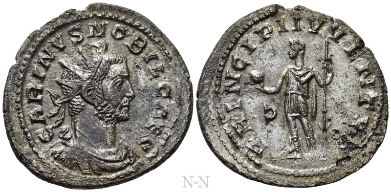 CARINUS (Caesar, 282-283). Antoninianus. Lugdunum. 

Obv: CARINVS NOBIL CAES. ...