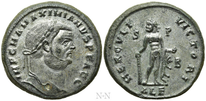 MAXIMIANUS HERCULIUS (First reign, 286-305). Follis. Alexandria. 

Obv: IMP C ...