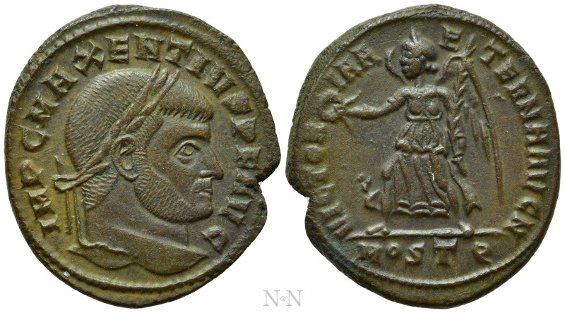 MAXENTIUS (307-312). Follis. Ostia. 

Obv: IMP C MAXENTIVS P F AVG. 
Laureate...
