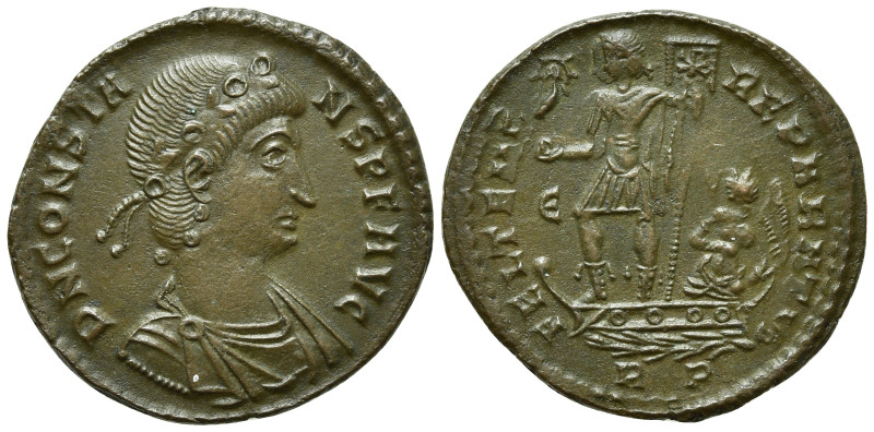 CONSTANS (337-350). Ae. Rome. 

Obv: D N CONSTANS P F AVG. 
Rosette-diademed,...