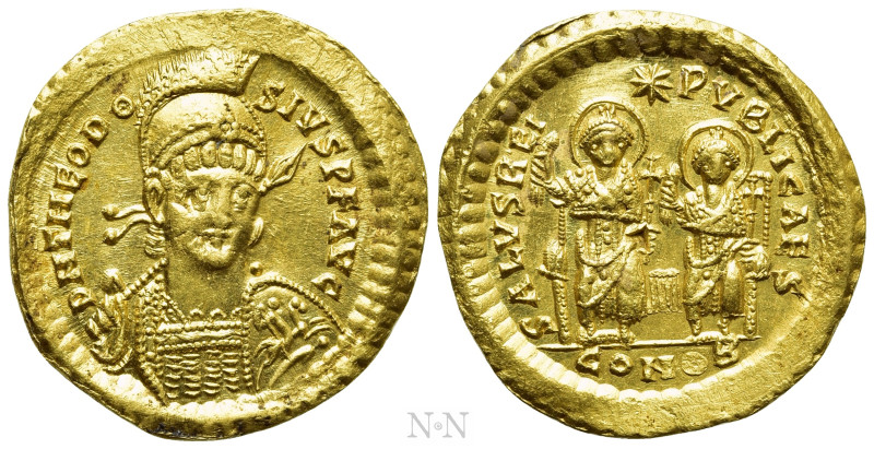 THEODOSIUS II (402-450). GOLD Solidus. Constantinople. 

Obv: D N THEODOSIVS P...
