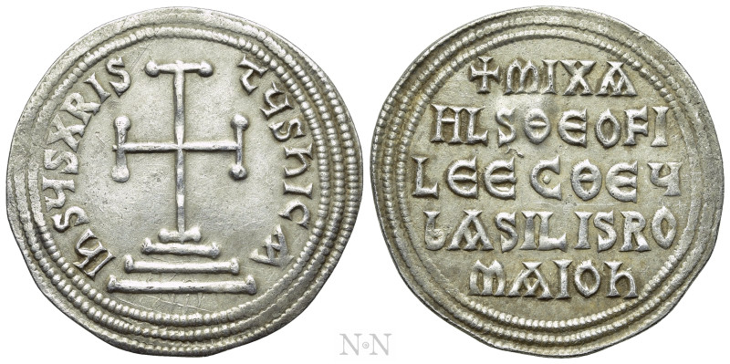 MICHAEL II THE AMORIAN with THEOPHILUS (820-829). Miliaresion. Constantinople. ...