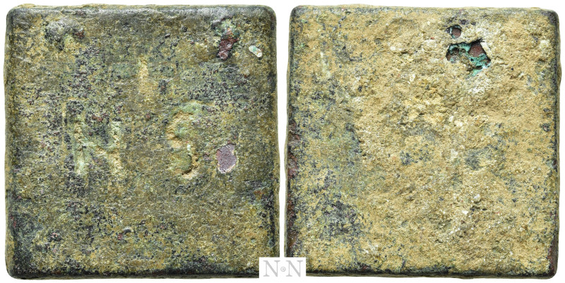 COIN WEIGHT (Circa 5th-6th centuries). Square Ae Six Nomismata Weight. 

Obv: ...