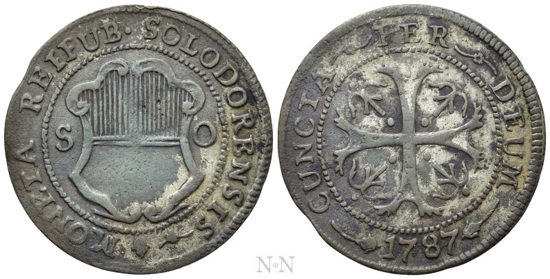 SWITZERLAND. Solothurn. 1/2 Batzen (1787). 

Obv: MONETA REIPUB SOLODORENSIS /...