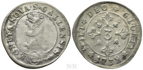 SWITZERLAND. St. Gallen. Groschen - 3 Kreuzer (1739)