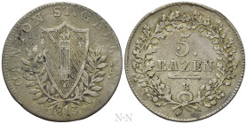 SWITZERLAND. St. Gallen. 5 Batzen (1813-K)