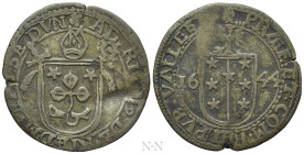 SWITZERLAND. Wallis/Valais. Adrian III of Riedmatten (1640-1646). Batzen (1644)