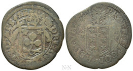 SWITZERLAND. Wallis/Valais. Adrian III of Riedmatten (1640-1646). 1/2 Batzen (1644)