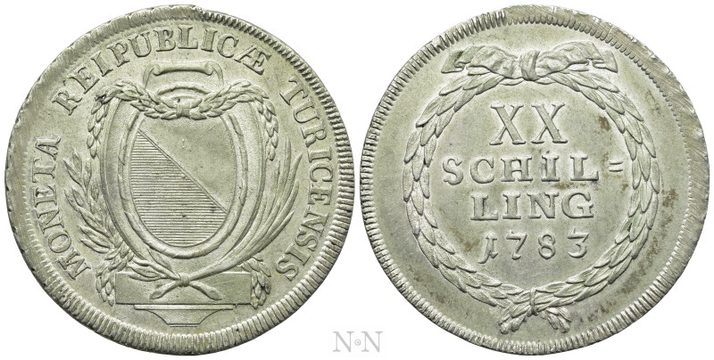 SWITZERLAND. Zürich. 20 Schilling (1783). 

Obv: MONETA REIPUBLICÆ TURICENSIS....