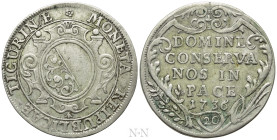 SWITZERLAND. Zürich. 20 Schilling (1736)