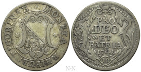 SWITZERLAND. Zürich. 10 Schilling (1741)