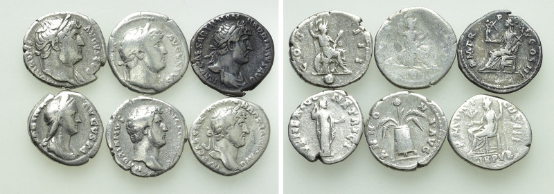 6 Denarii of Hadrian and Sabina. 

Obv: .
Rev: .

. 

Condition: See pict...