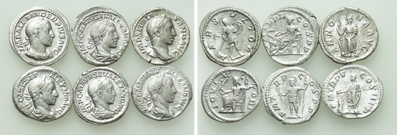 6 Denarii of Severus Alexander. 

Obv: .
Rev: .

. 

Condition: See pictu...