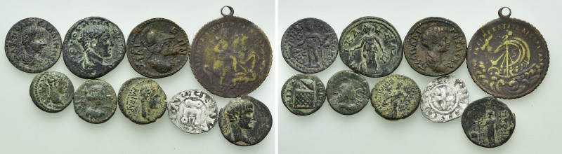 9 Roman Provincial Coins etc. 

Obv: .
Rev: .

. 

Condition: See picture...