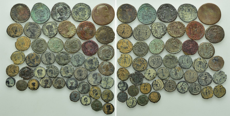 Circa 45 Roman Coins. 

Obv: .
Rev: .

. 

Condition: See picture.

Wei...