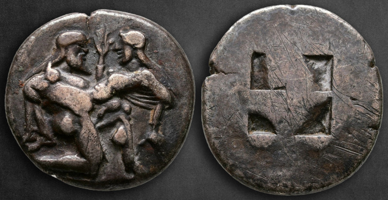 Islands off Thrace. Thasos circa 480-463 BC. 
Stater AR

21 mm, 8,56 g

Nud...