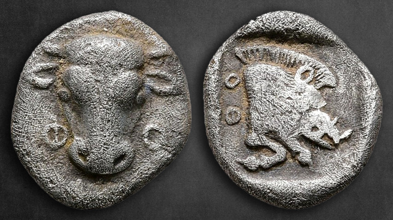 Phokis. Federal Coinage circa 478-460 BC. 
Obol AR

10 mm, 0,88 g

O - Φ, b...