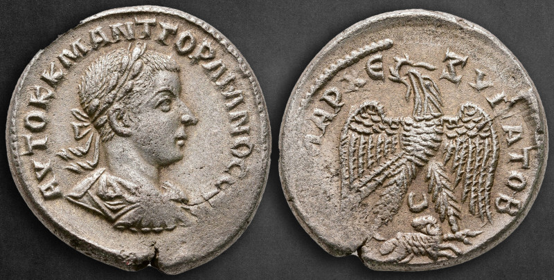 Seleucis and Pieria. Antioch. Gordian III AD 238-244. 
Billon-Tetradrachm

26...